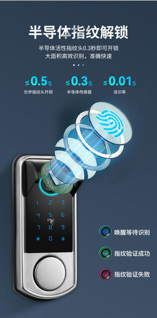 Fingerprint Lock for Home Use, Universal Courtyard Door Password Lock, Traditional Iron Gate Smart Lock detail 9