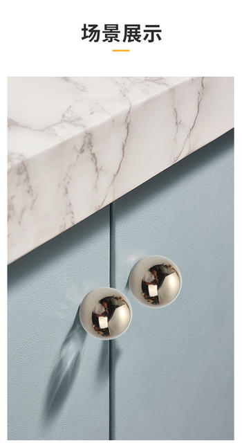 Small Ball Handle European Cream Style Furniture Accessories Drawer Handle Single Hole Exposed Plastic Solid Handle detail 8
