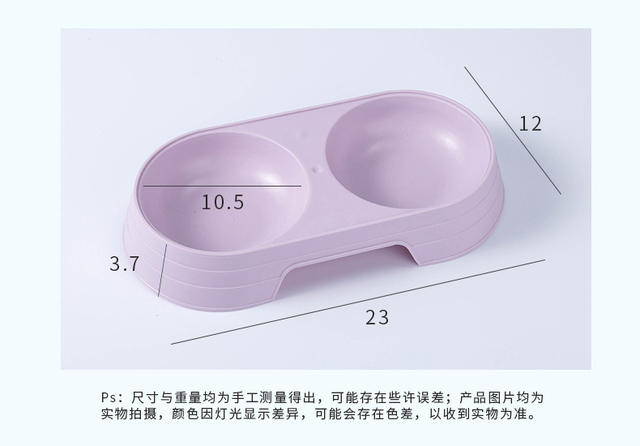 Dual-purpose Double Bowl Dog Bowl Cat Bowl Pet Bowl Pet Divided Drinking Water Feeding Cat Pet Supplies Popular Wholesale detail 5