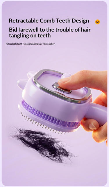 Electric Spray Airbag Massage Comb for Massaging Scalp and Hair Roots, Moisturizing and Smoothing Hair, Pet Comb detail 12