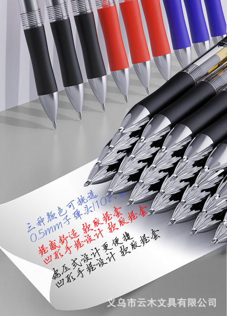 K35 Press Gel Pen for Students Black Carbon Signature Press Ball Press 0.5 High-end Office Water Pen detail 3