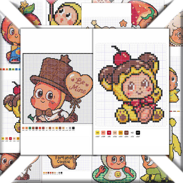 12 Pieces of Healing Pattern DIY Handmade Bead Art Templates, Self-Adhesive Desktop Wall Notepad Waterproof Stickers detail 5