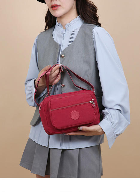 Factory Direct Sales Women's Bag, Crossbody Bag, Nylon Small Square Bag, New Fashion Style, Mom's Mobile Phone Coin Purse, Canvas Shoulder Bag detail 11