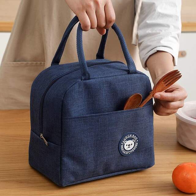 Lunch Bag Cationic Lunch Box Bag Oxford Cloth Thermal Insulation Bag Thickeneded Waterproof Aluminum Foil Satchel Lunch Box Bag detail 1