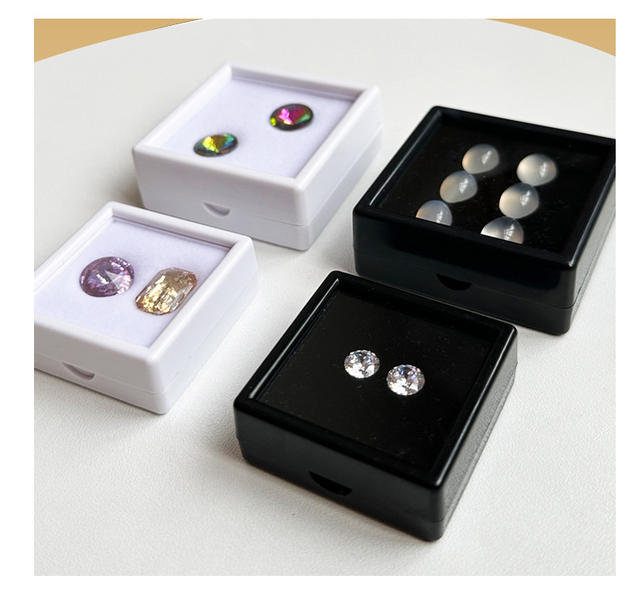 Acrylic Transparent Loose Stone Box Storage Box Jewelry Storage Diamond Gem Display Box Jewelry Sample detail 11