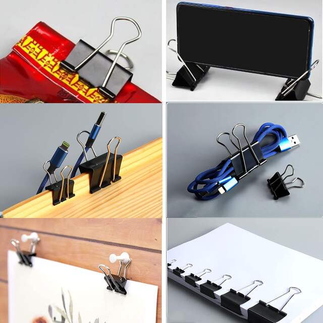 In-Stock Bulk Colored Long-Tail Clips for Document Binding, Loose-Leaf Folders, Office Metal Binder Clips, Student Stationery, and Test Paper Clips detail 4