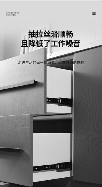 Drawer Slide Rails, Ball-Bearing Drawer Tracks, Hardware Accessories, Slide Rails, Furniture Slides, Three-Section Damping Rails, Direct Sales from the Manufacturer detail 6