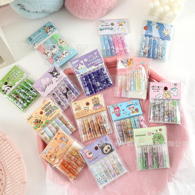 High-Quality Pencil Caps, Cute Stationery Accessories, Creative Gift for Primary School Students, 6-Piece Bagged Set detail 1