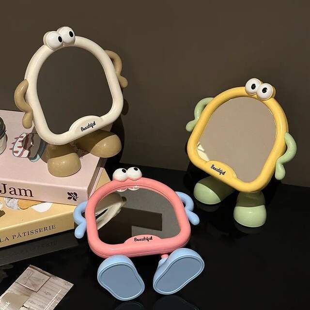 Mirror Makeup Mirror Desktop Small Mirror Home Bedroom Cute Student Dormitory Portable High-Definition Beauty Mirror detail 8