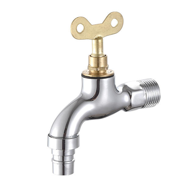 Factory wholesale direct supply copper with lock tsim nozzle faucet anti-theft nozzle 4 points with key small faucet detail 3