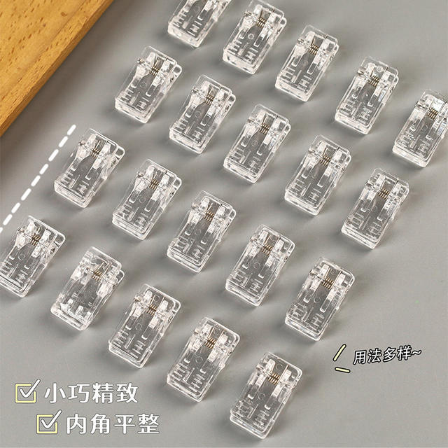 Acrylic Transparent Clip, Plastic Clip, Simple Ps Clip, Id Card Clip, Spring-Loaded Fixing Clip, Stationery Accessories Wholesale detail 4