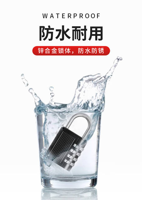 in stock 4 digit combination lock padlock gym warehouse door anti-theft lock metal outdoor large wardrobe padlock detail 9