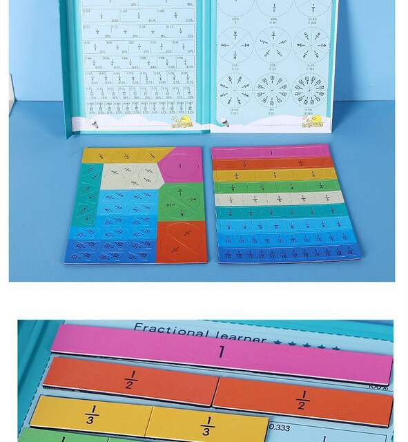 Third Grade First Semester Fraction Teaching Aids: Magnetic Fraction Learning Disk for Preliminary Understanding of Fraction Addition and Subtraction detail 6