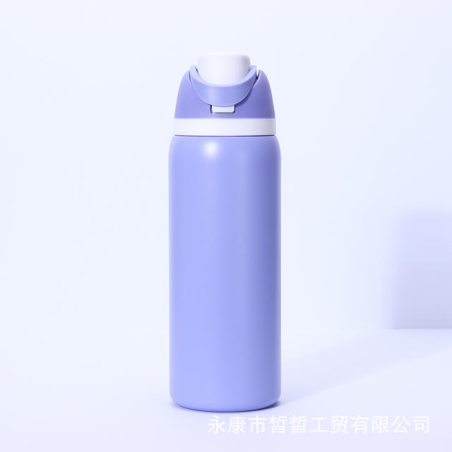 Cross-Border 304 Stainless Steel Thermos Cup, High Temperature Resistant, Anti-Fall Sports Water Bottle, Custom Large Capacity Portable Straw Water Cup detail 9