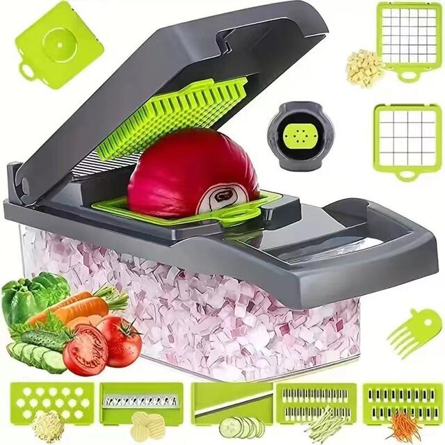 Multifunctional Vegetable Cutting Tool Cross-Border Amazon Kitchen Dicing Machine Grater Grater Kit Vegetable Chopper detail 7