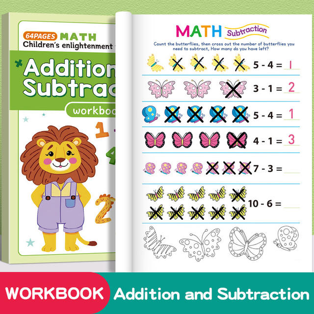 Cross-Border Math Fill-In-The-Blank Exercise Book for Children, Early Education in Logical Thinking, Pattern Recognition Training, Fun Math Exercise Book