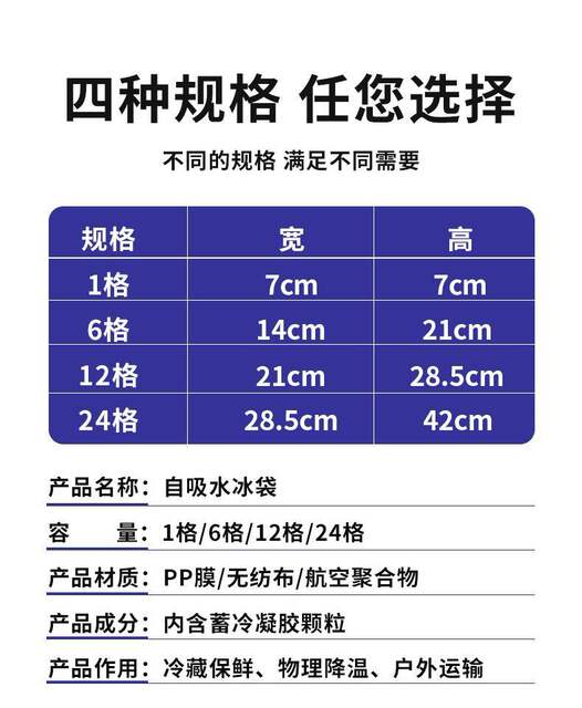 Self-Absorbing Ice Bag for Cakes, Pastries, Desserts, Frozen Express Delivery, Cherry Reusable Water-Free Ice Bag detail 7