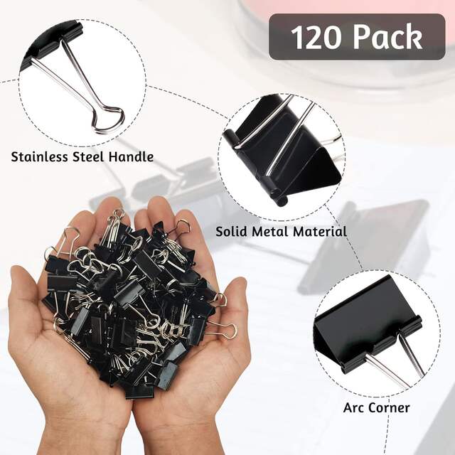 In-Stock Bulk Colored Long-Tail Clips for Document Binding, Loose-Leaf Folders, Office Metal Binder Clips, Student Stationery, and Test Paper Clips detail 5