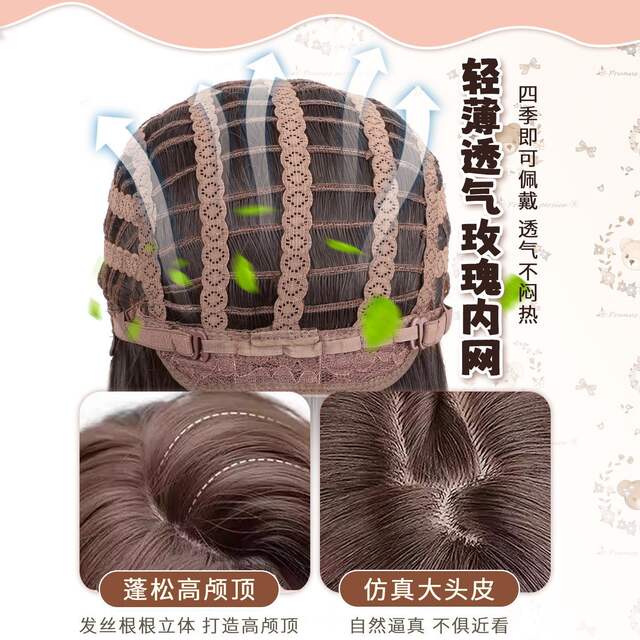 Shuying Wig for Women Japanese Lolita Jellyfish Curl Princess Hairstyle Vintage Long Curly Hair Full Wig One Piece Dropshipping detail 2
