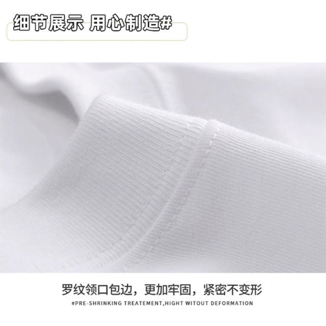 Children's T-shirt 100% cotton short sleeve summer T-shirt boys white top girls loose performance college all-match soft detail 8