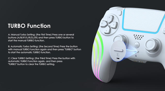 New Product Ps5 Bluetooth Controller Ps5Slim Game Controller with Colorful Lights Ps5 Wireless Controller detail 12