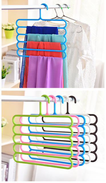 Household Pants Drying Rack Five-Layer Multi-Functional Storage Clothes Rack Wardrobe Space-Saving Multi-Layer Pants Rack Clothes Rack Wholesale detail 4