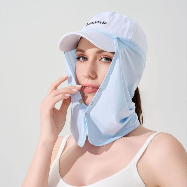 Spring and Summer Sun Protection Hat Curtain for Women, Outdoor Mountaineering, Cycling, Fishing, Anti-Mosquito, Anti-Uv Mask, Baseball Cap Sunshade Curtain