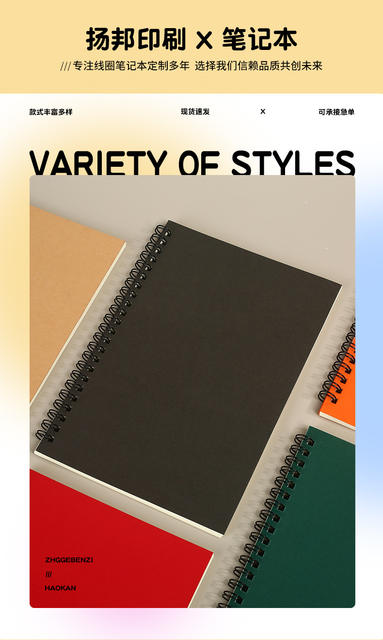 Customized Coil Notebook for Cross-Border Sales, A5 Colorful, Logo-Printable, Creative Notepad for Students and Business Notes detail 4