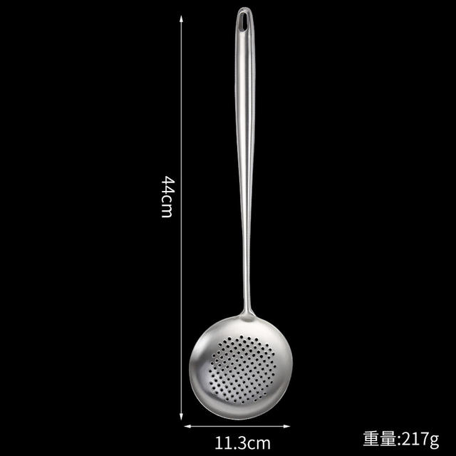 304 stainless steel spatula soup spoon Colander lengthened full steel handle cooking shovel integrated molding cooking shovel spoon suit