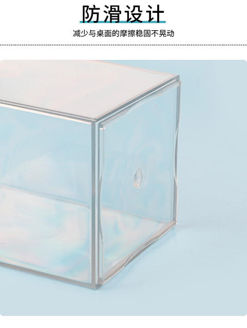 Casual Acrylic Transparent Pen Holder Student Stationery Storage Bucket Office Dormitory Desktop Organizer Makeup Brush Storage Box detail 1