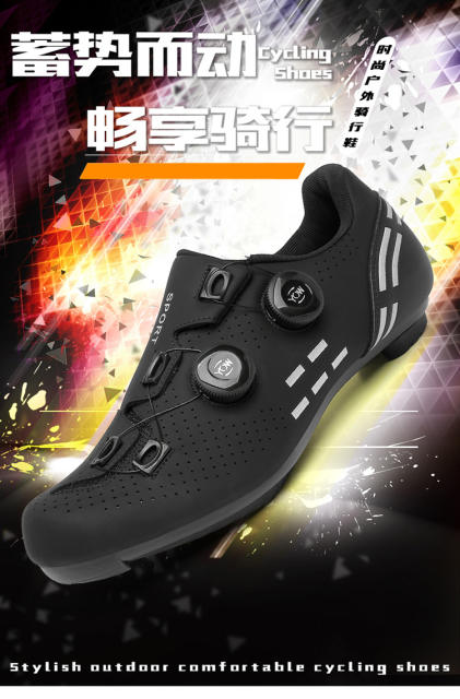 New professional cycling shoes men's lockless mountain bike bicycle shoes road bike lock shoes non-lock bicycle Women's Spring detail 10