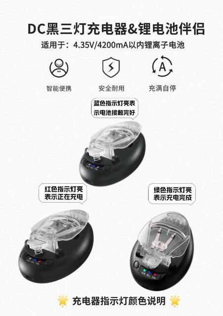 Universal Charger Flash Sale Hot Item Dc Black Three-Light Charger Ccd Camera Battery Charger Universal Charger Cross-Border detail 10