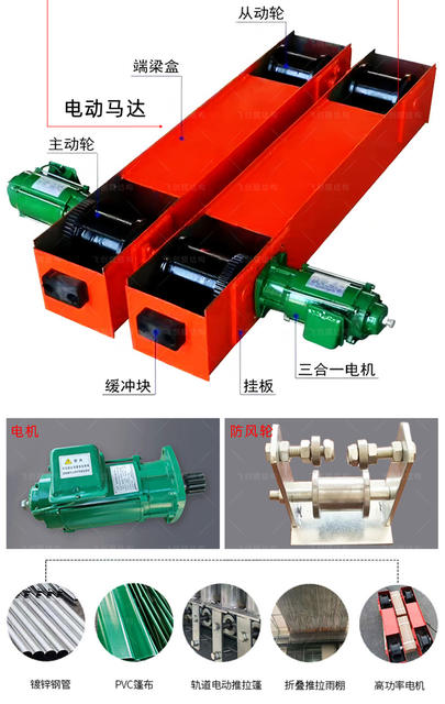 Anti-Illegal Construction Suspended Electric Awning, Warehouse for Stacking Goods in the Aisle, Mobile Awning for Construction Site, Retractable Electric Push-Pull Awning detail 9