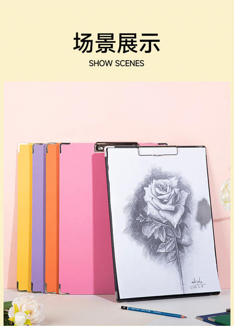 8k Sketch Board Art Sketch Clip Portable Children Waterproof Color Small Drawing Board Sketch Clip Sketch Clip Wholesale detail 12