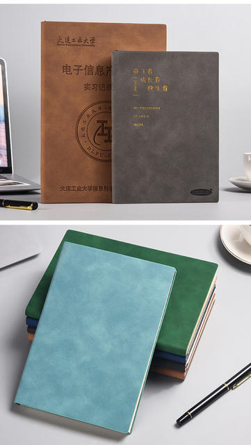 Business A5 Thickened Notebook with Logo Printing, Sheepskin A6 Notepad, Office Gift Set, B5 Diary detail 9