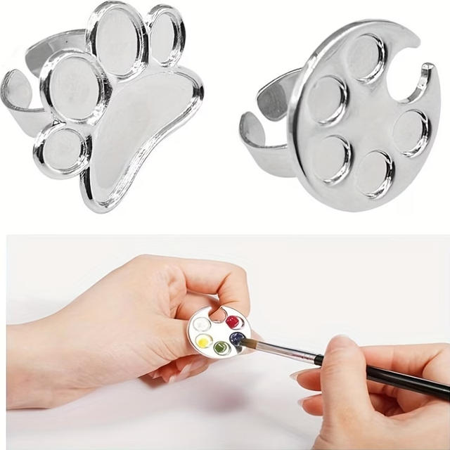 Nail Art Color Palette Ring Set, Polished and Drawing-Mixed Color Palette detail 5