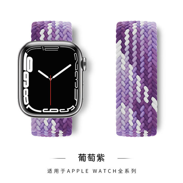For Apple Watch Strap Single Loop Elastic Braided Nylon Strap iwatch8/7/se Universal Strap detail 10