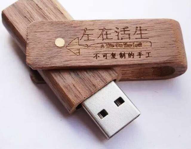Bamboo USB flash drive rotating bamboo USB flash drive detail 7