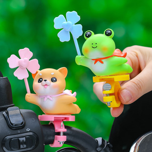 Car Ornaments Cute Cartoon Doll Windmill Electric Car Bicycle High-End Car Summer Decoration Car Decoration detail 2