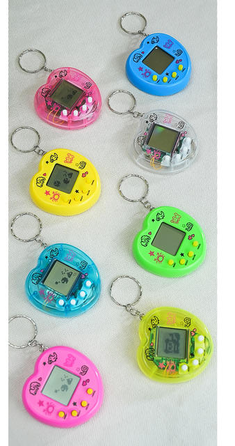 Cross-border electronic pet machine handheld virtual pet children's electronic cultivation interactive toy game machine keychain detail 8