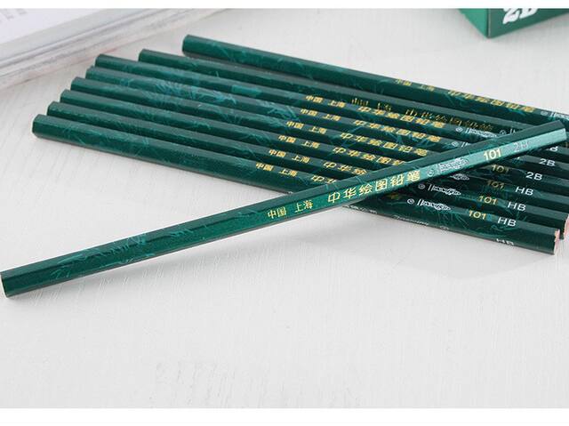 Chinese Brand 101 Wooden Chinese Pencil 2b Student Sketch Art Painting Primary School Wood 4b2hhb Authentic detail 10