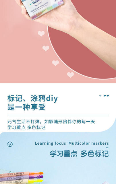 Deli S731 Highlighter Key Pen Marking Pen Student Supplies Hand Account Marking Color Pen Stationery Marking Pen detail 7