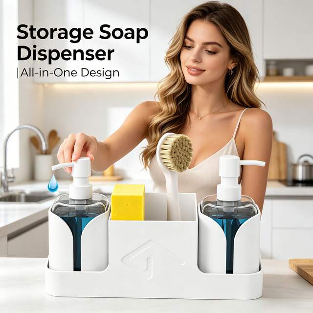 Sponge Soap Dispenser, Soap Dispenser for Kitchen and Bathroom, Soap Bottle Dispenser, Liquid Soap Dispenser detail 12