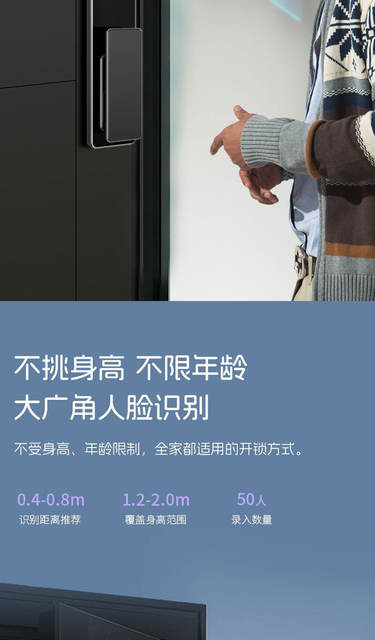 Ai Face Recognition Smart Lock, Home Smart Door Lock, Fingerprint Password Lock, Entry Door Anti-Theft Door Electronic Lock, Cross-Border detail 9