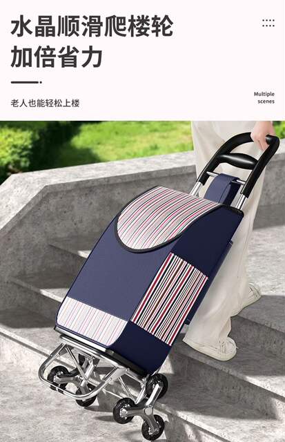 Lightweight Hand-Pulled Shopping Cart for Elderly People, Large Capacity Shopping Cart, Small Pull Cart, Household Cloth Bag, Portable Folding Cart, Manufacturer detail 6