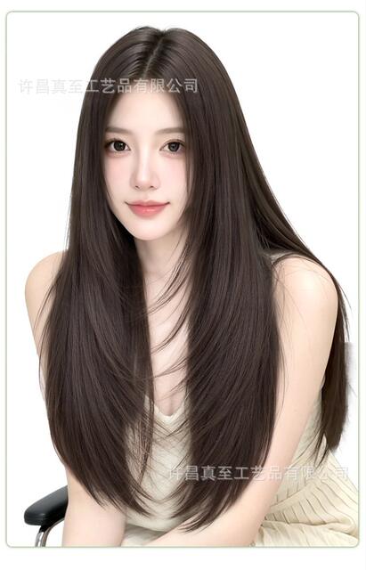 Women's Hairpiece with Realistic Hair, Fluffy and Volume-Enhancing, One-Piece High-Layered Long Straight Hair, Lightweight and Seamless Invisible Hair Extension detail 11