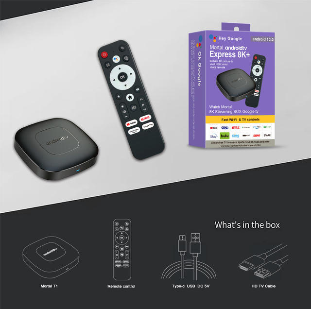Mortl T1 3518 Main Control Wifi6 High-Definition 6K Voice Bluetooth Remote Control Network Set-Top Box Tvbox detail 1