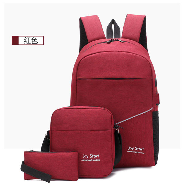 Computer Backpack Three-Piece Set 2026 New Nylon Backpack Business Computer Bag Travel Leisure Backpack Wholesale detail 11