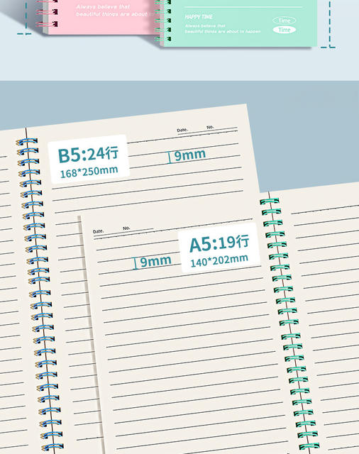 Notebook Notebook Coil Notebook B5 Colorful A5 High-Value Notebook Notebook Simple College Student Junior High School Student detail 5
