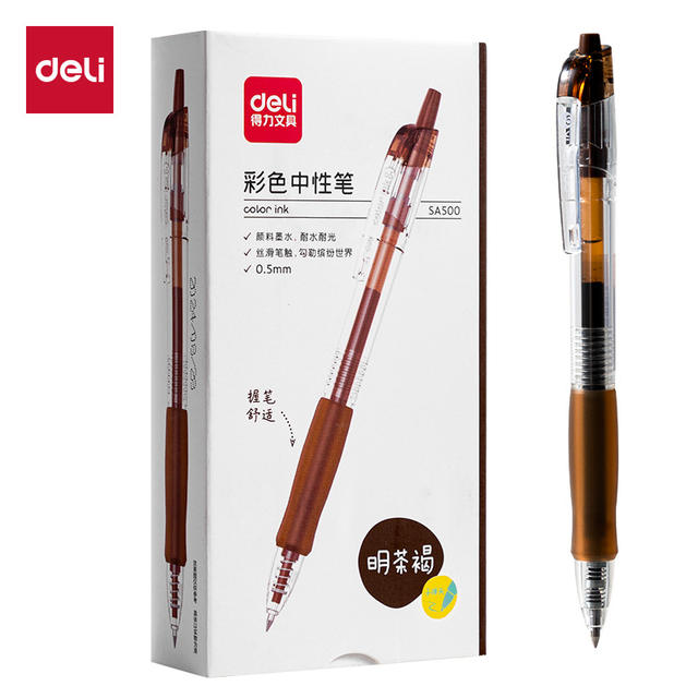 Deli 24 Color Color Press Gel Pen Pen Multi-color Marking Pen Students Take Notes Hand Account Marking Pen